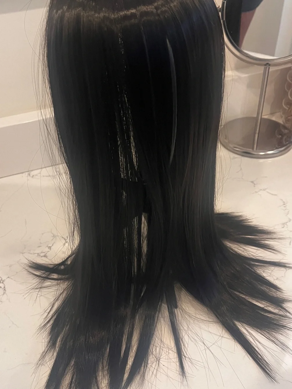 Black/brown Women’s Synthetic Clip in Hair Topper - straight